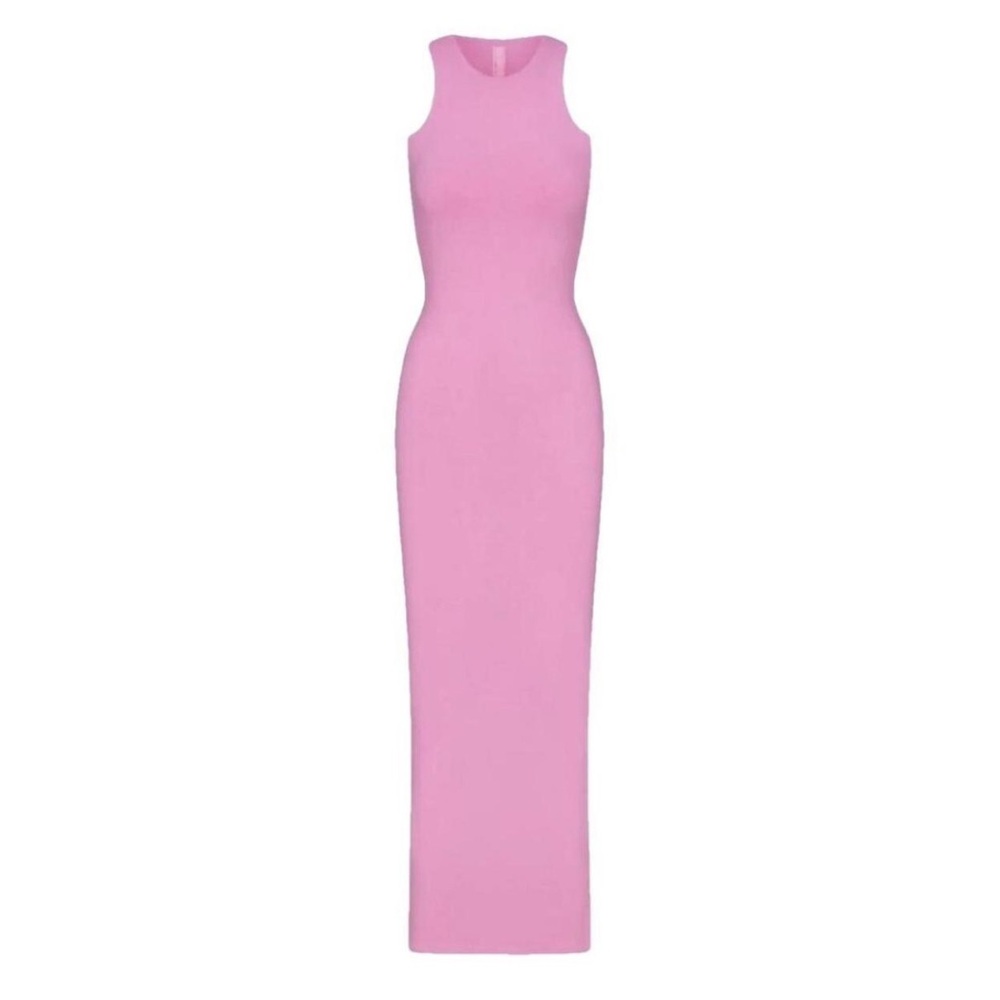 Skims bubblegum pink sleeveless maxi dress S